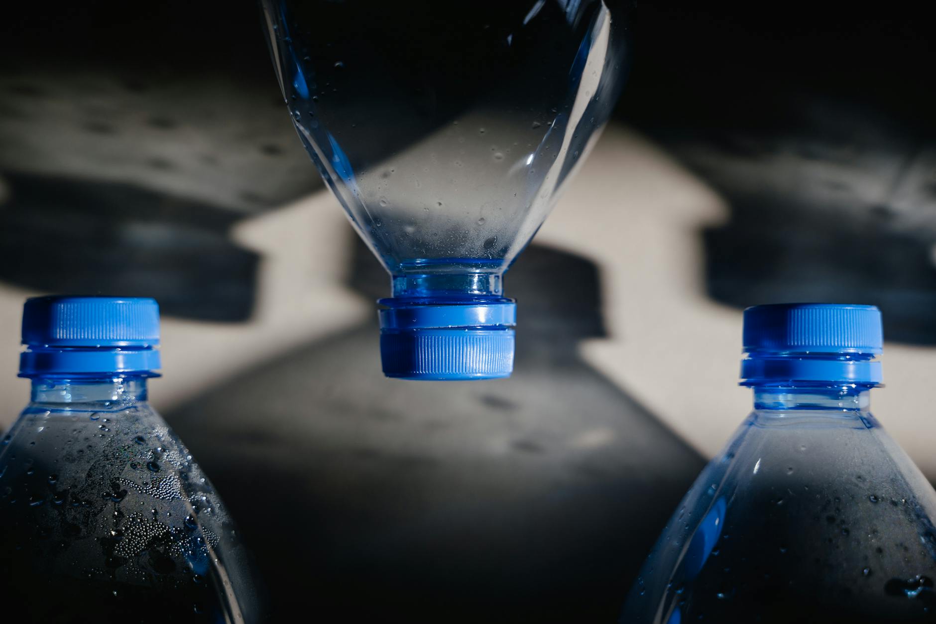 close up shot of empty plastic bottles