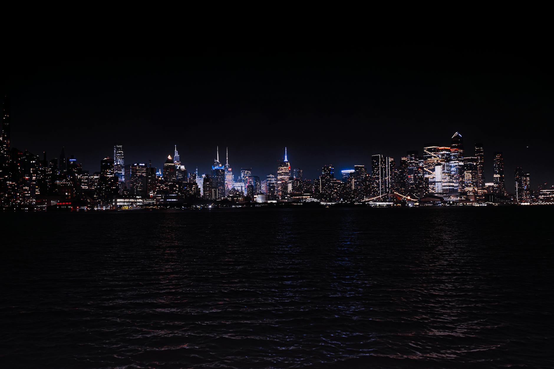 stunning night view of new york city skyline